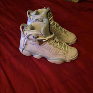White and Blue Jordan’s 6.5 Kids